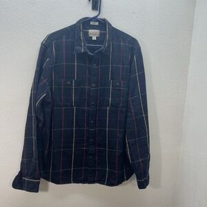 J.CREW Mid Weight Flannel Shirt Mens M Plaid Long Sleeve Button Up Outdoors